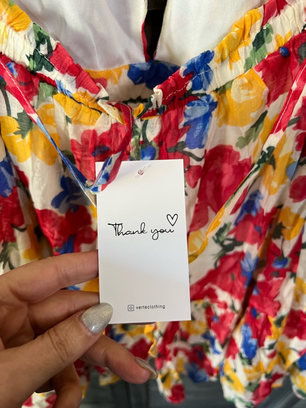 Inmod Festival Dress | Floral Halter Mini Dress - Red, Yellow & Blue 🌸💐🪻 - Picture 4 of 13
